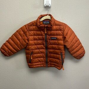 Patagonia Down Sweater Puffy Jacket, Orange 2T
